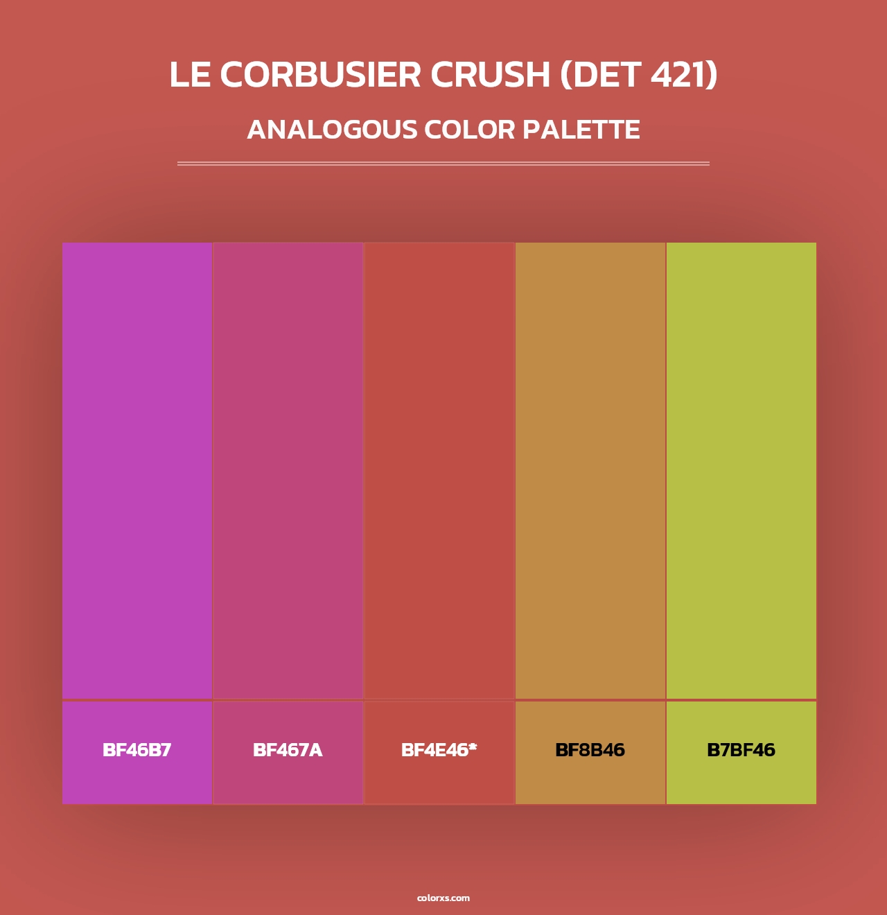 Le Corbusier Crush (DET 421) - Analogous Color Palette