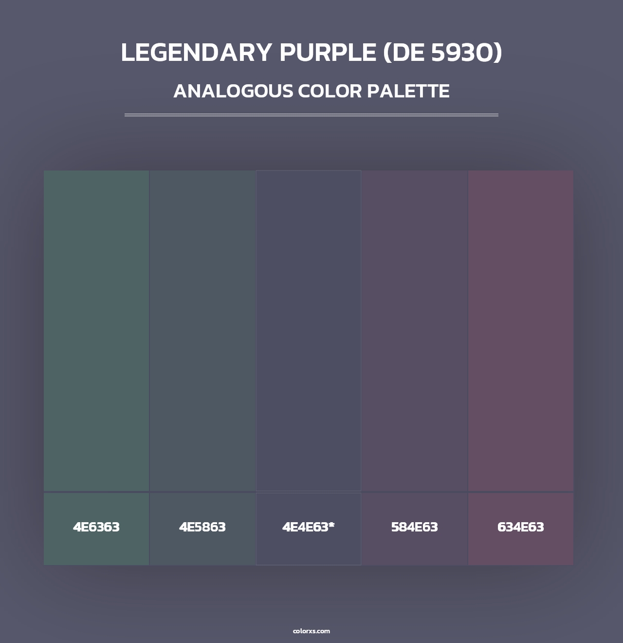 Legendary Purple (DE 5930) - Analogous Color Palette