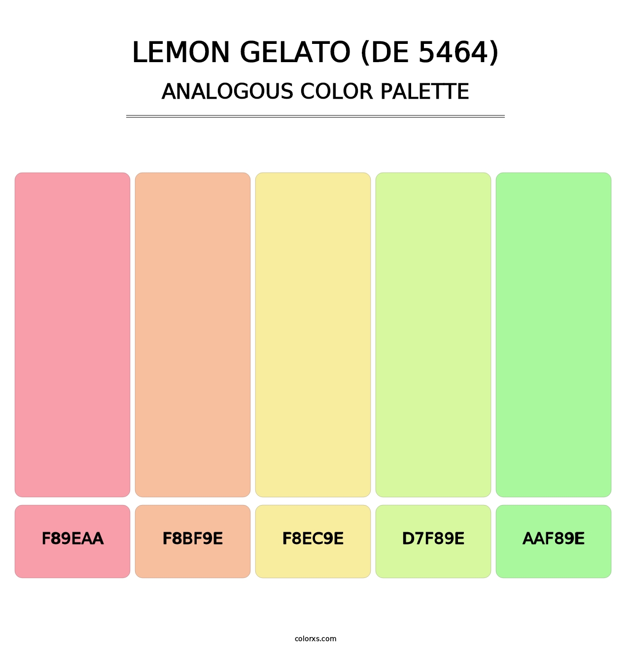 Lemon Gelato (DE 5464) - Analogous Color Palette