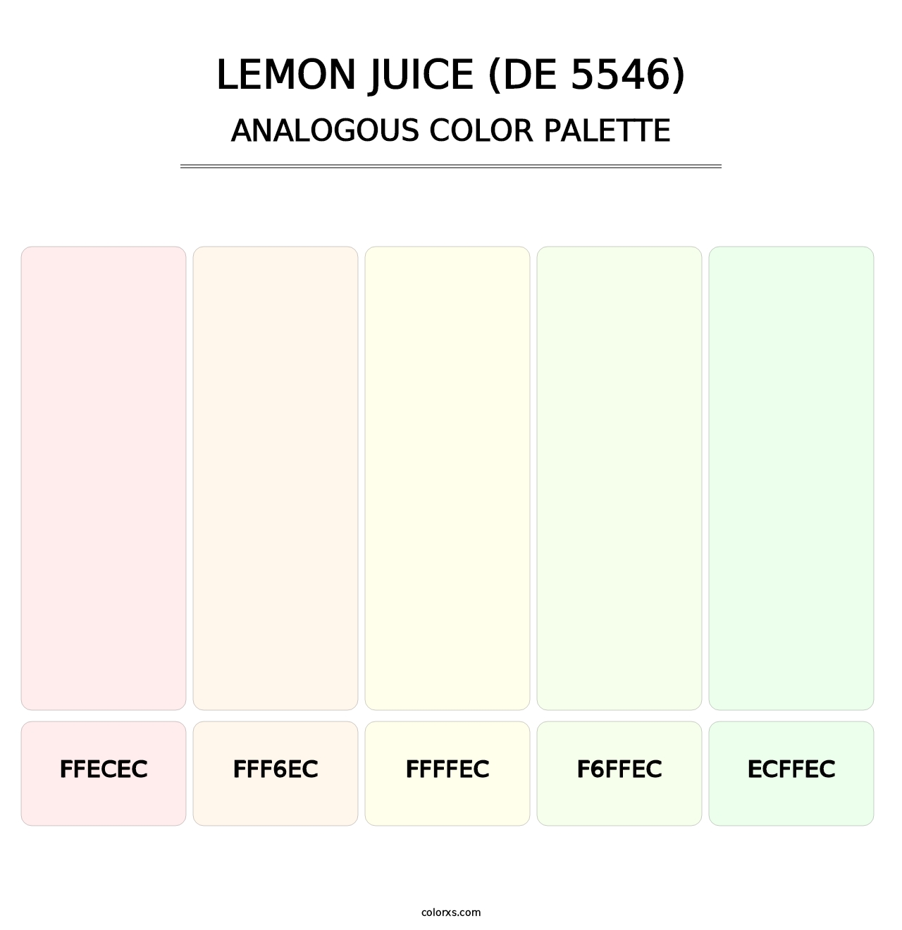 Lemon Juice (DE 5546) - Analogous Color Palette