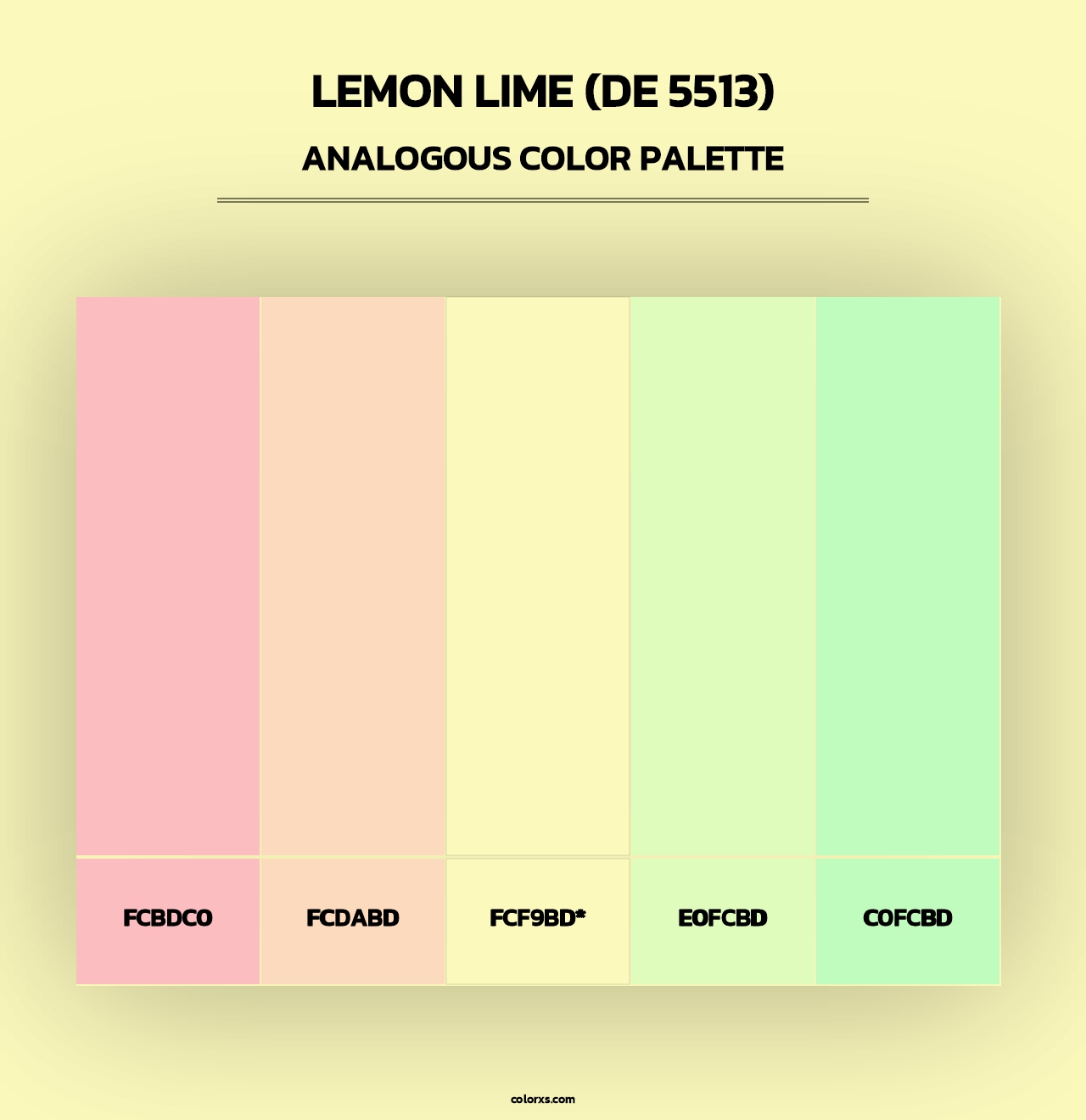 Lemon Lime (DE 5513) - Analogous Color Palette