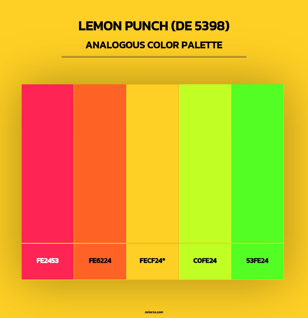 Lemon Punch (DE 5398) - Analogous Color Palette