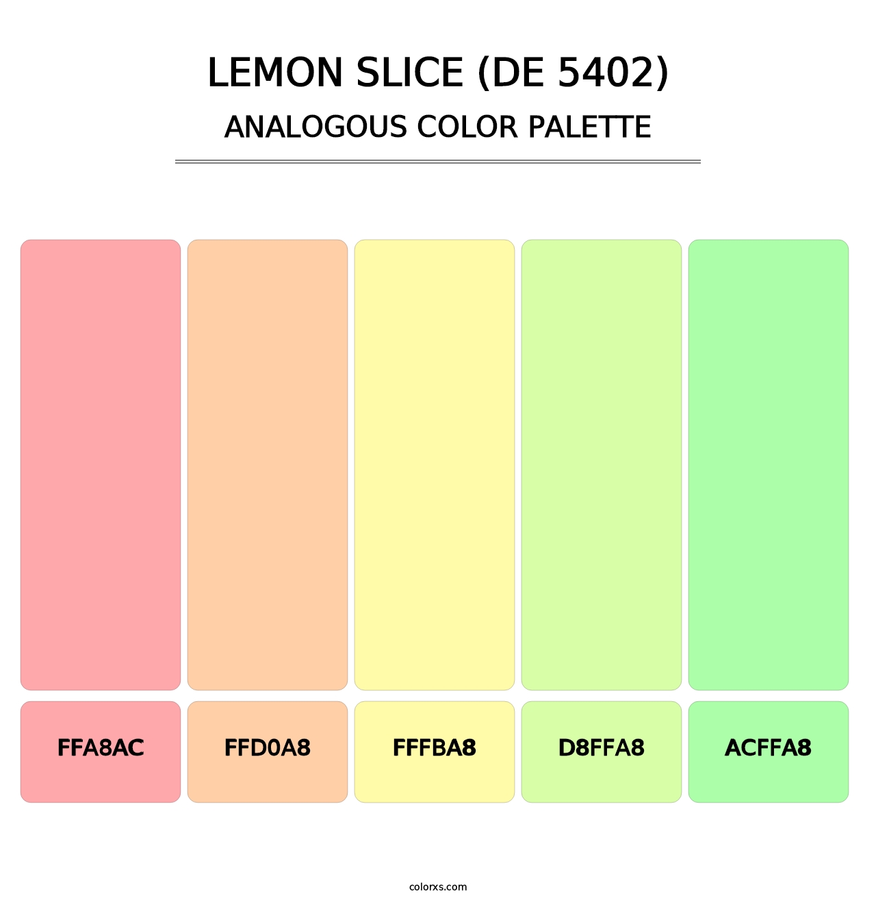 Lemon Slice (DE 5402) - Analogous Color Palette