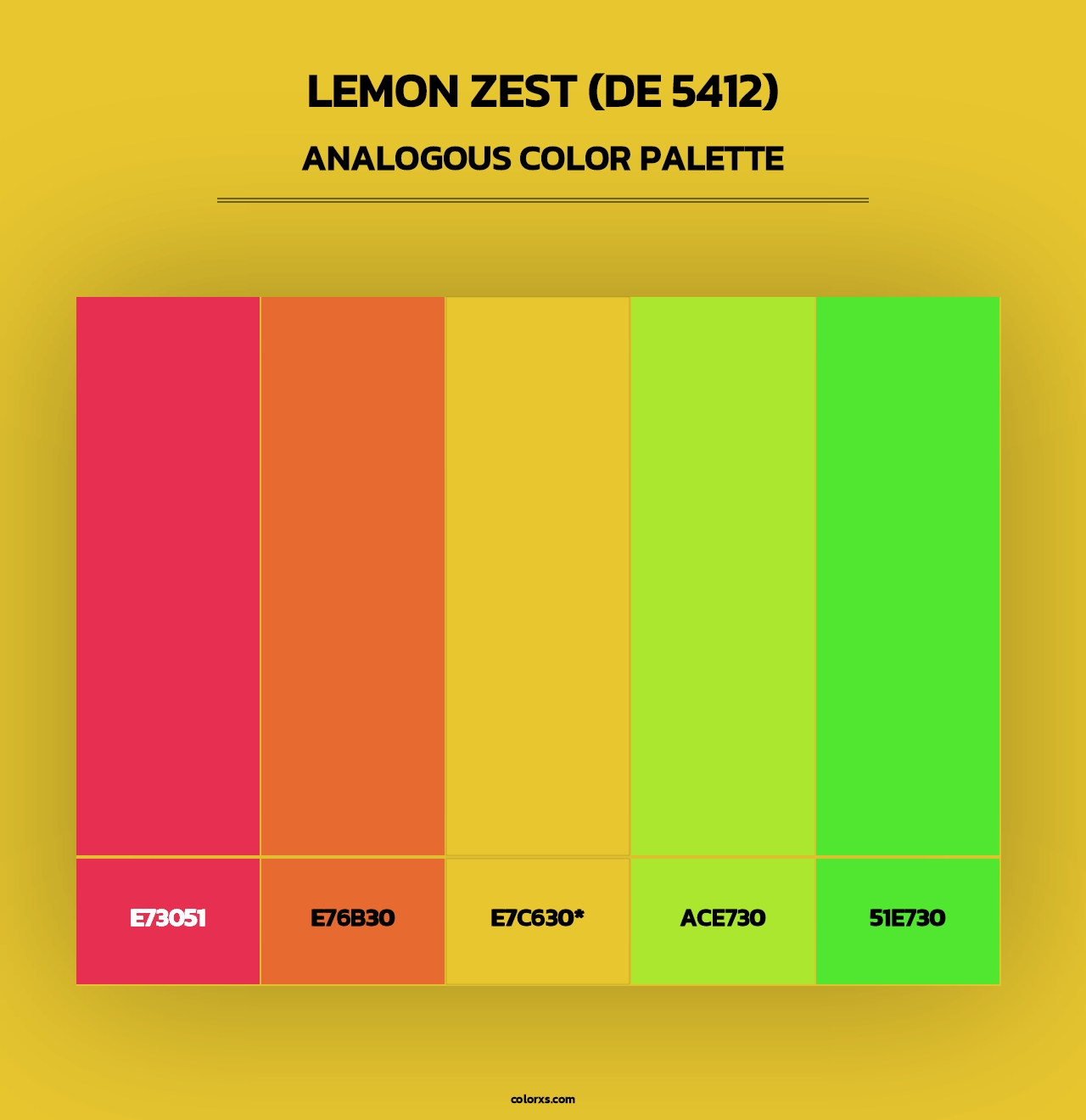 Lemon Zest (DE 5412) - Analogous Color Palette