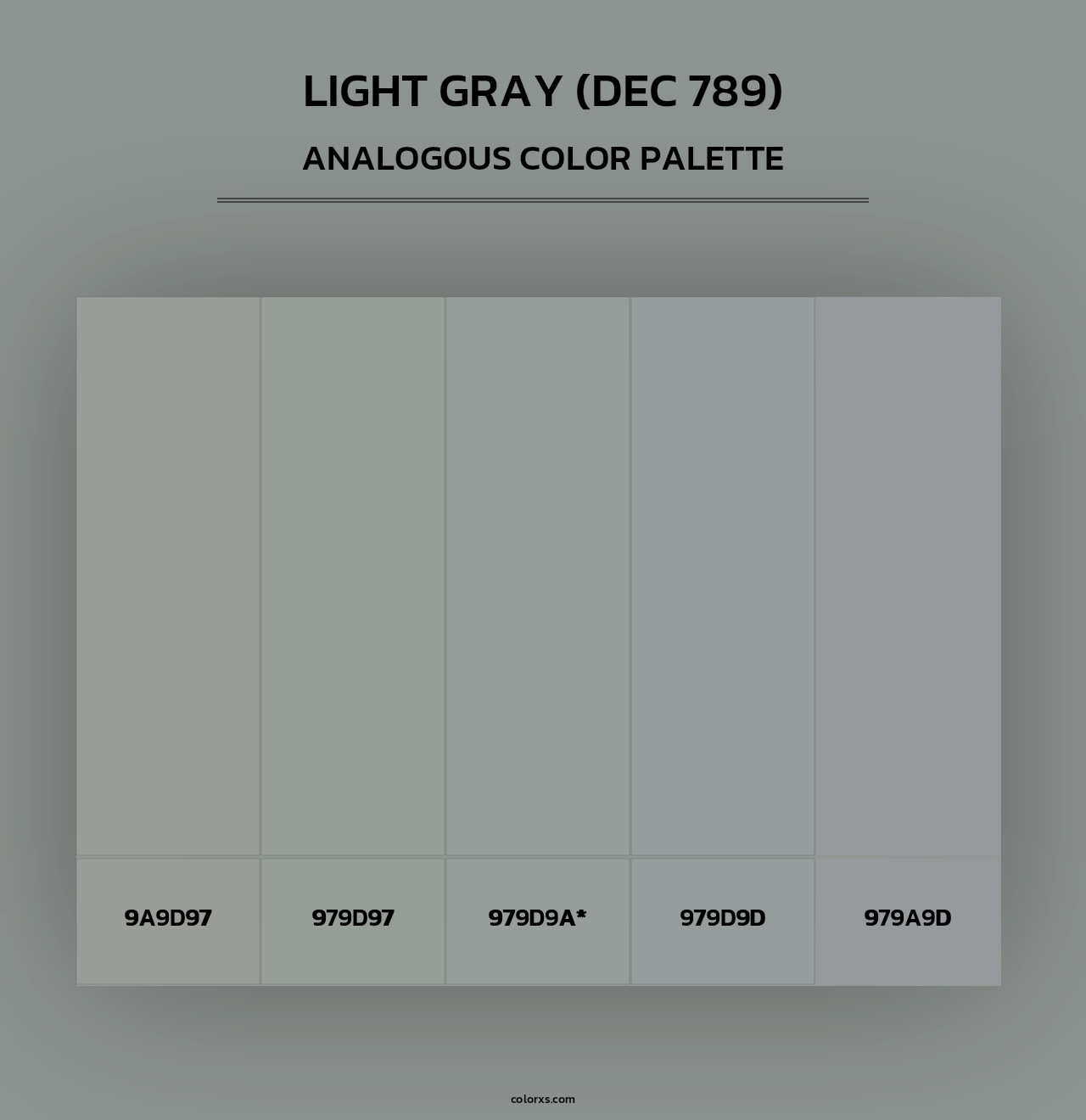 Light Gray (DEC 789) - Analogous Color Palette