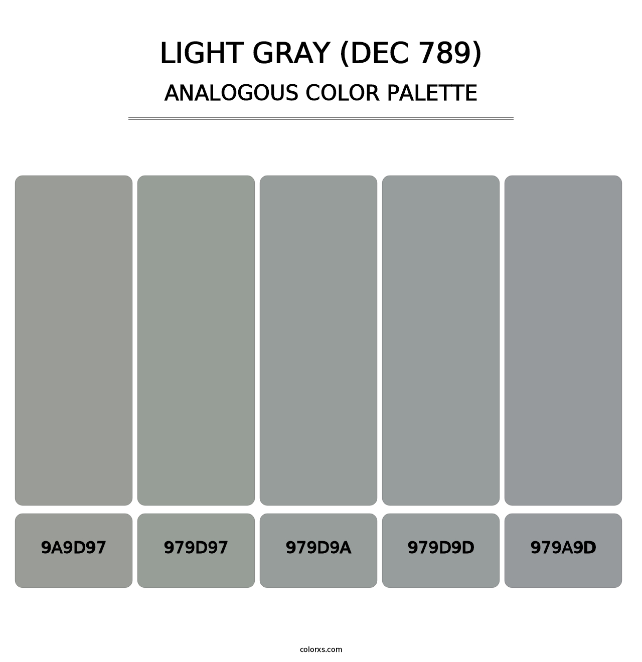 Light Gray (DEC 789) - Analogous Color Palette