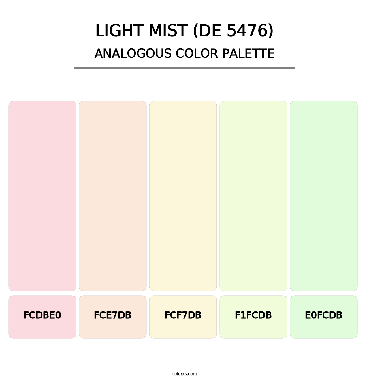 Light Mist (DE 5476) - Analogous Color Palette