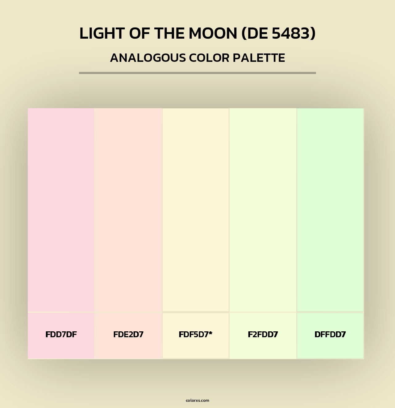 Light of the Moon (DE 5483) - Analogous Color Palette