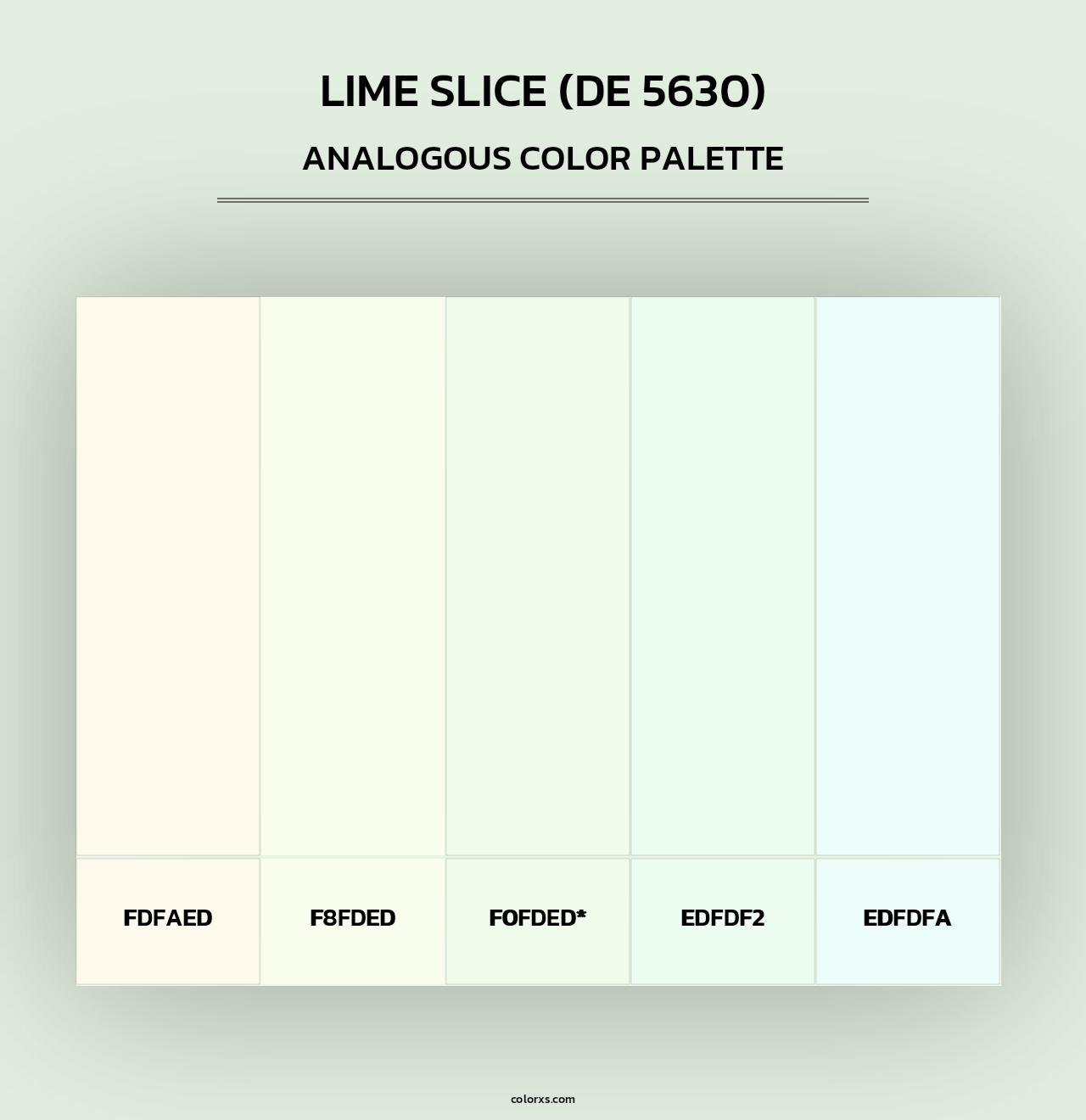 Lime Slice (DE 5630) - Analogous Color Palette