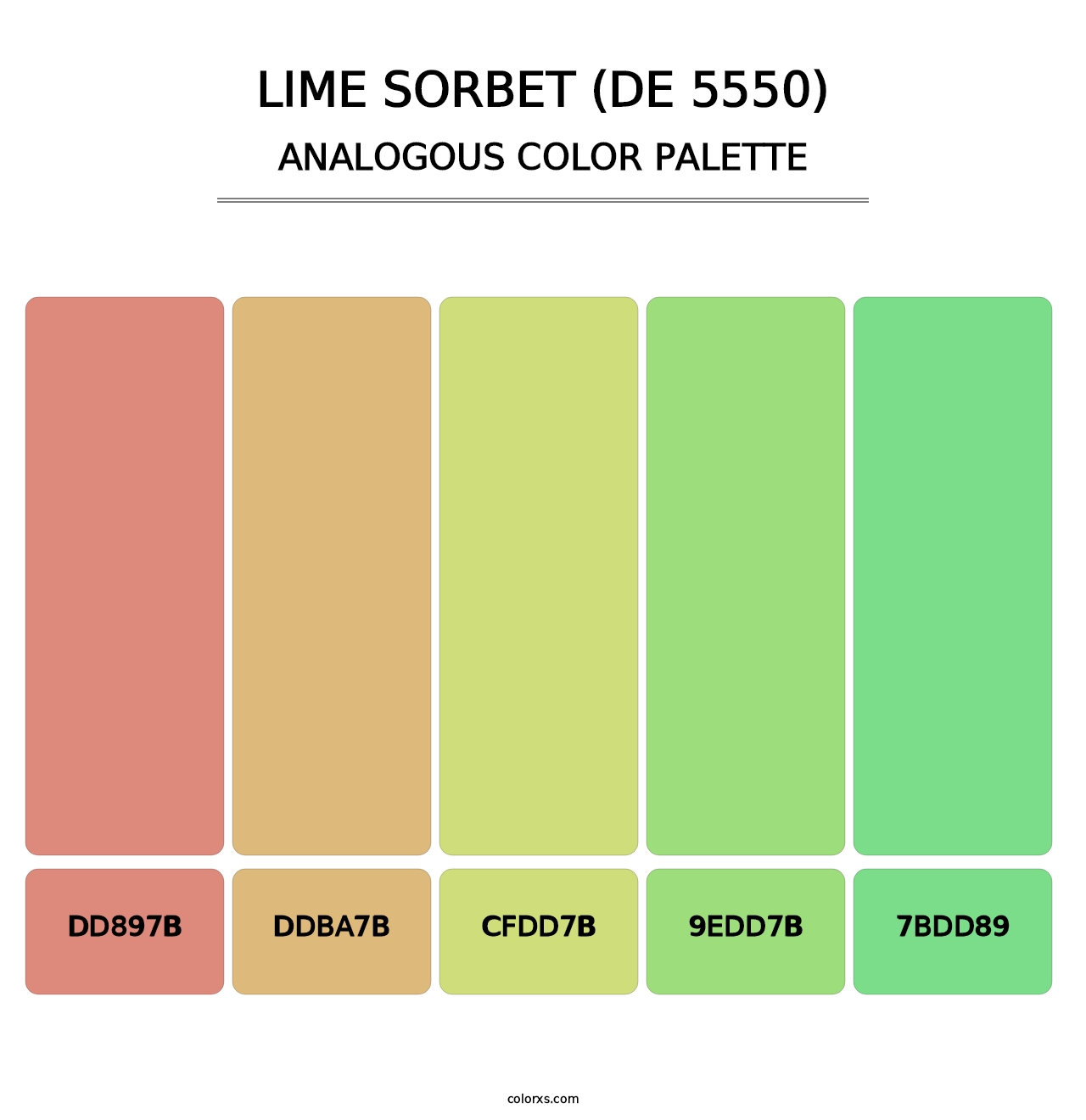 Lime Sorbet (DE 5550) - Analogous Color Palette