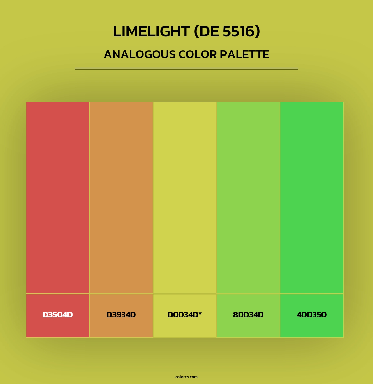 Limelight (DE 5516) - Analogous Color Palette