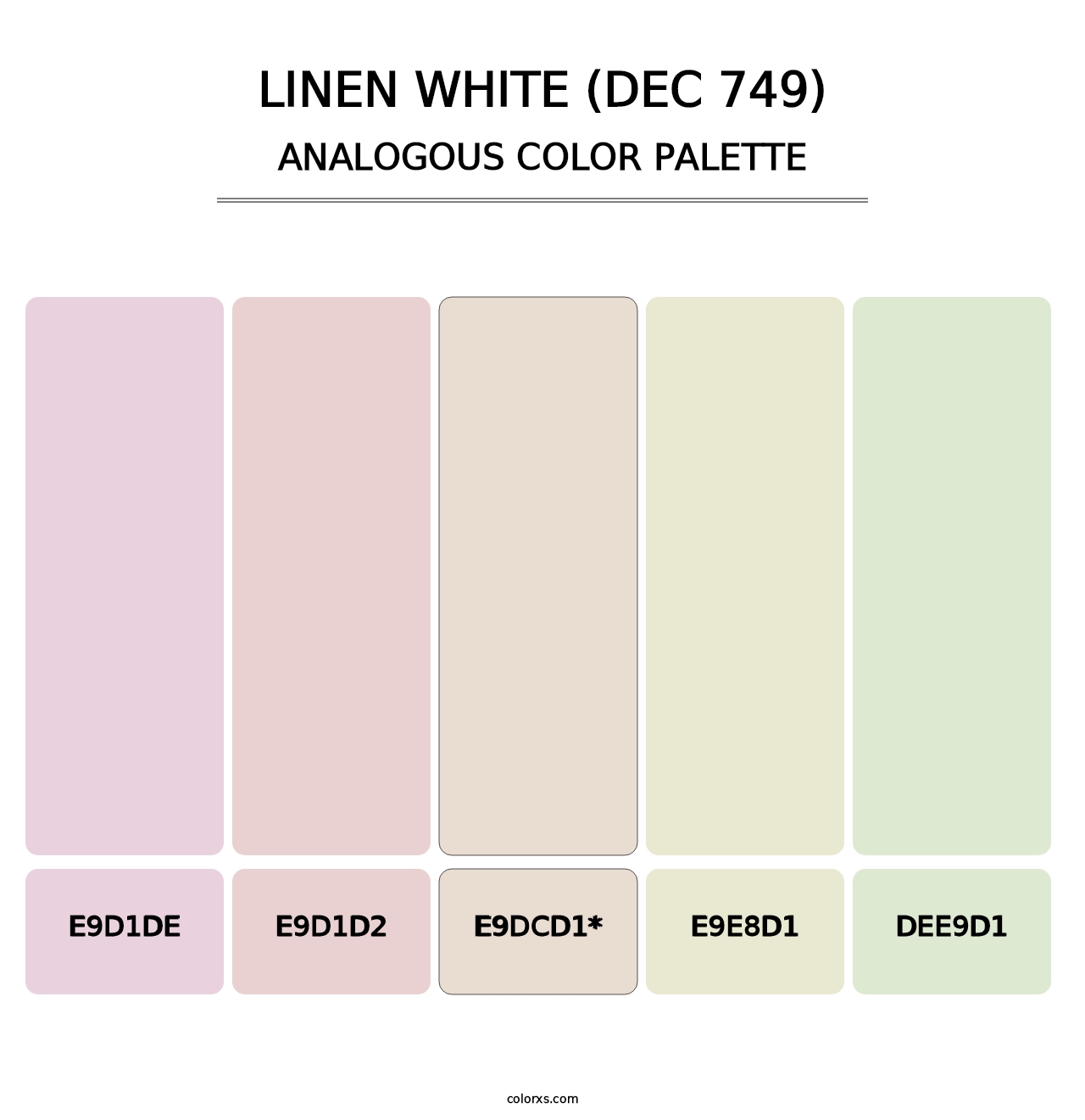 Linen White (DEC 749) - Analogous Color Palette