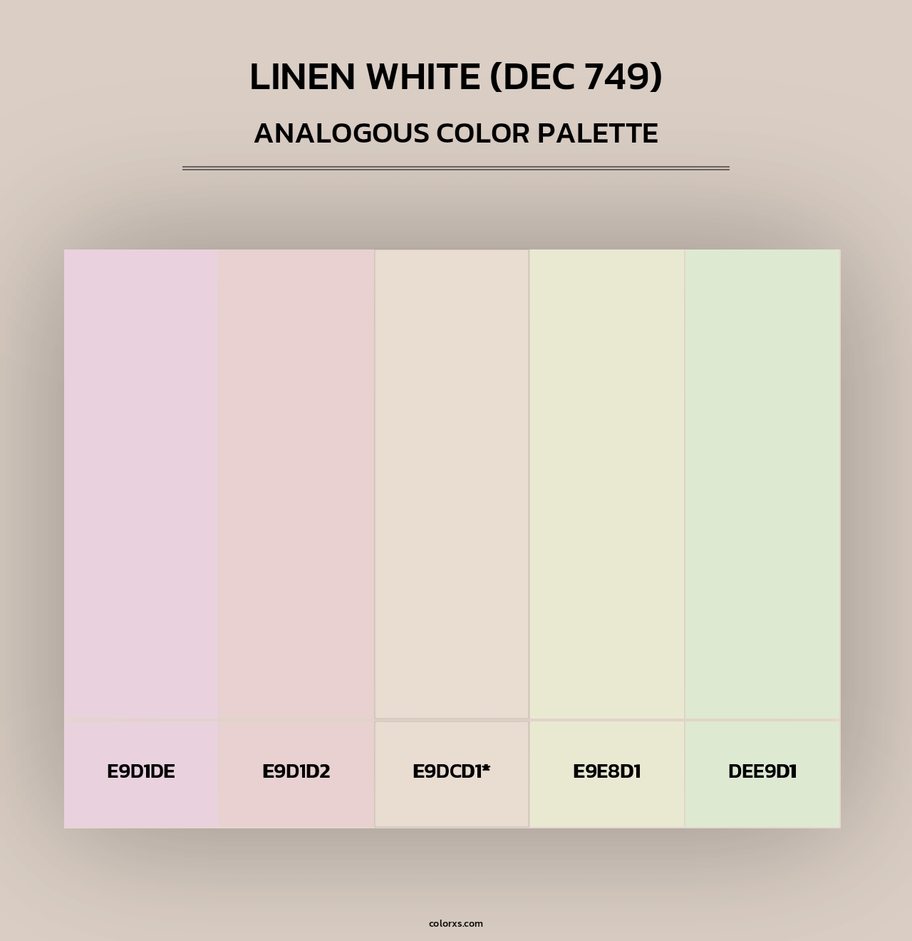Linen White (DEC 749) - Analogous Color Palette