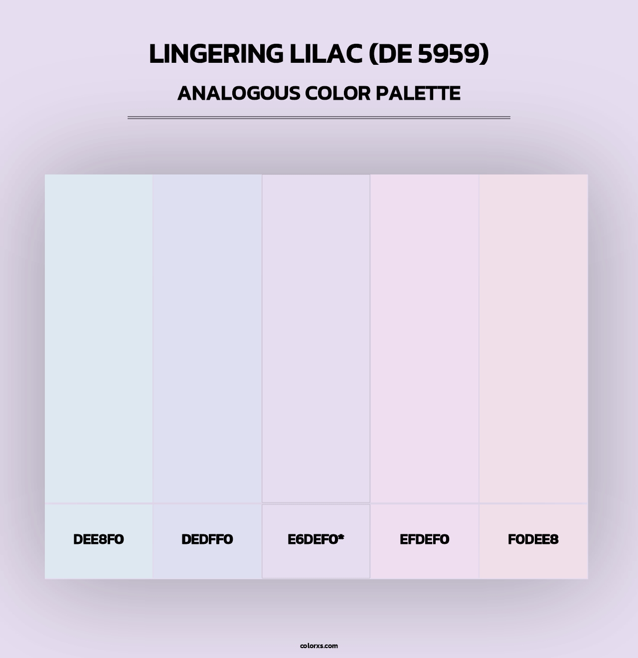 Lingering Lilac (DE 5959) - Analogous Color Palette