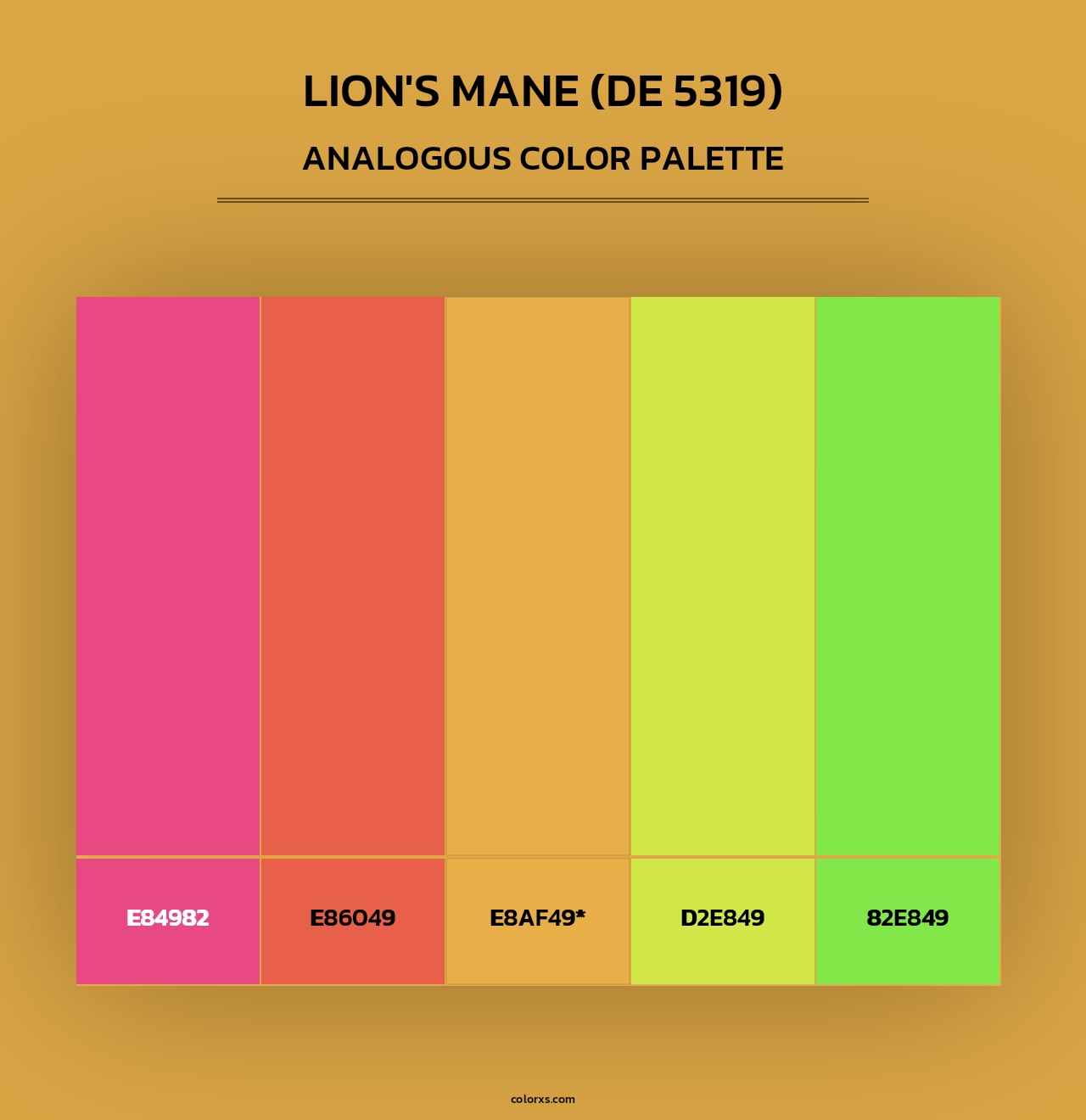Lion's Mane (DE 5319) - Analogous Color Palette