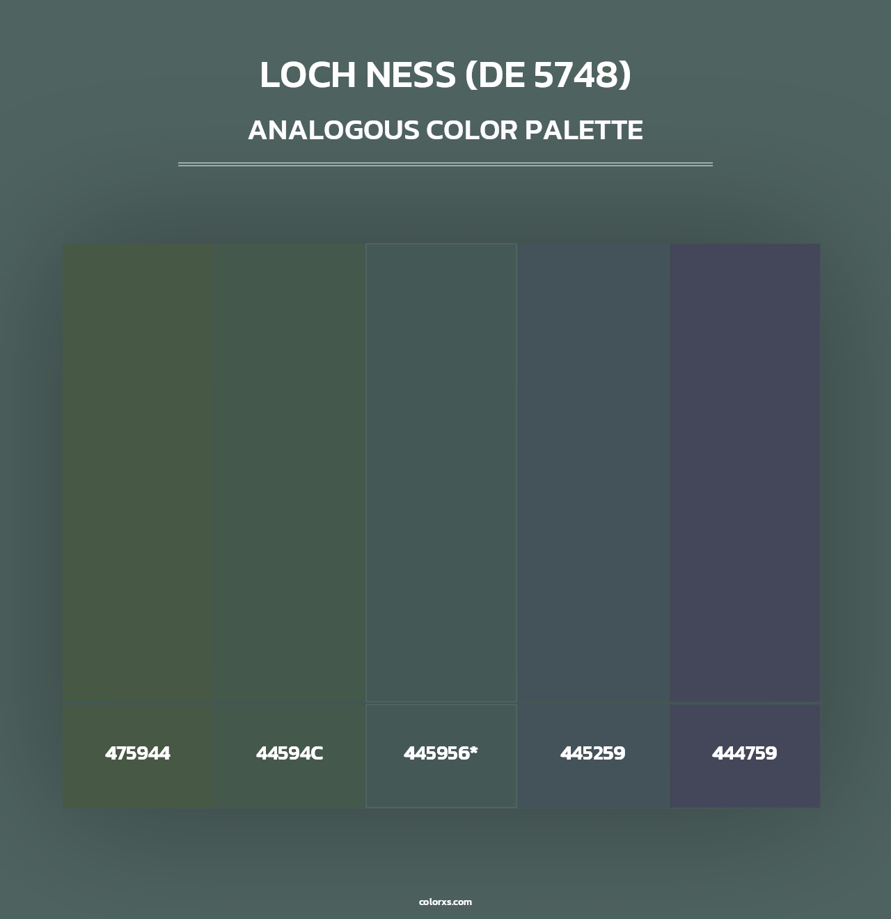 Loch Ness (DE 5748) - Analogous Color Palette