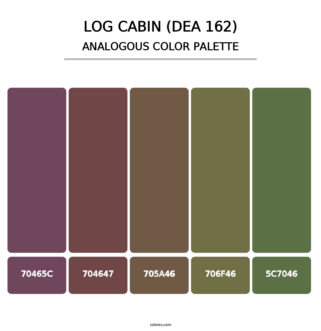 Log Cabin (DEA 162) - Analogous Color Palette