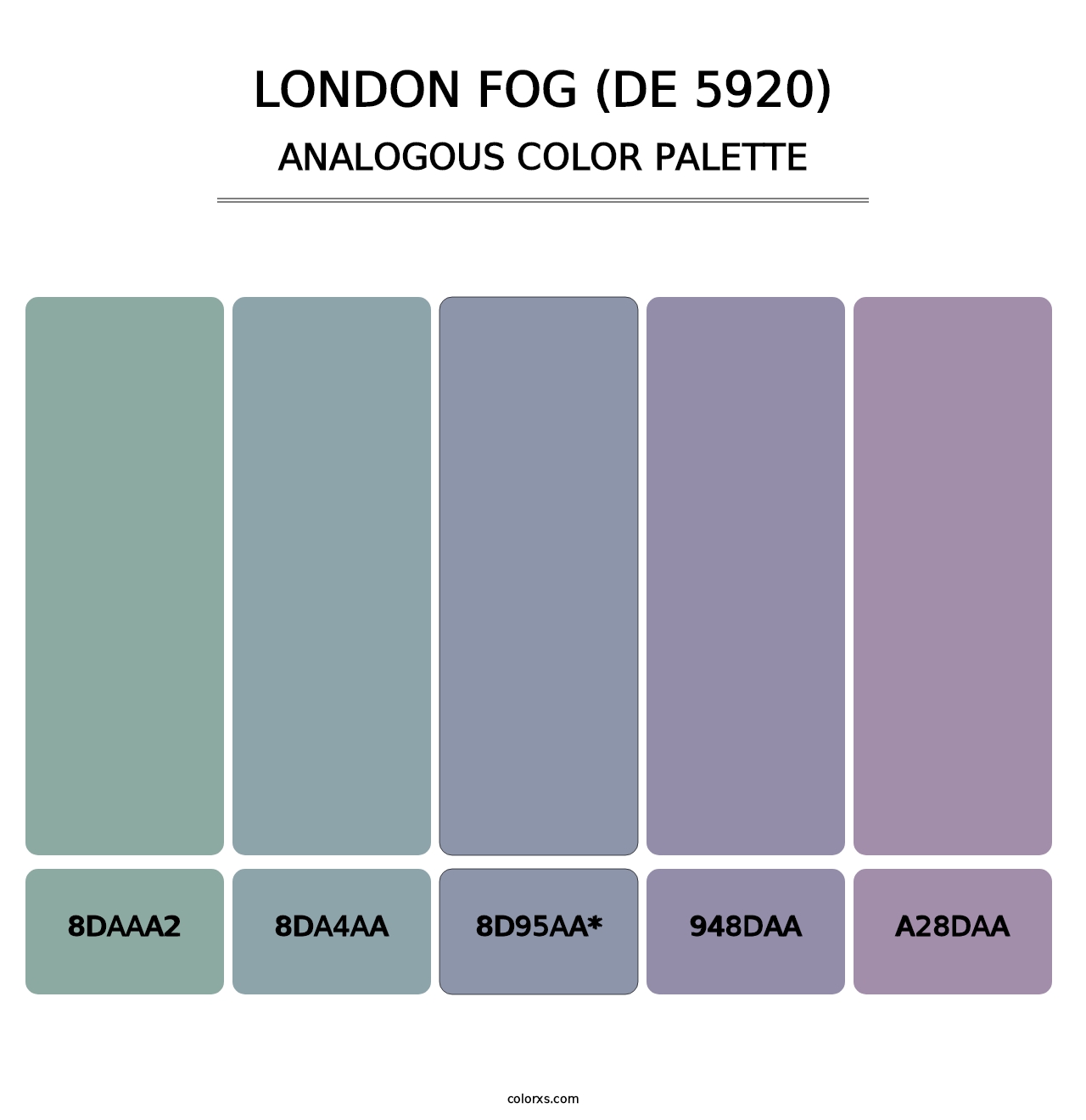 London Fog (DE 5920) - Analogous Color Palette