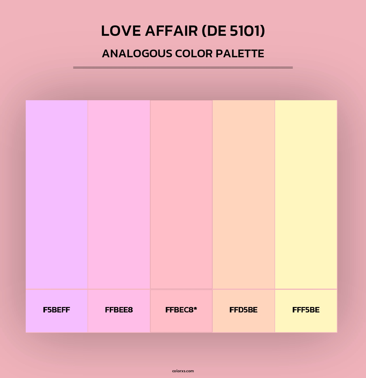 Love Affair (DE 5101) - Analogous Color Palette