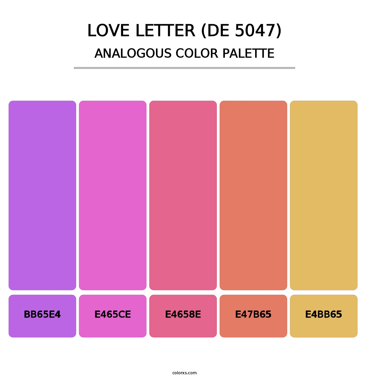Love Letter (DE 5047) - Analogous Color Palette