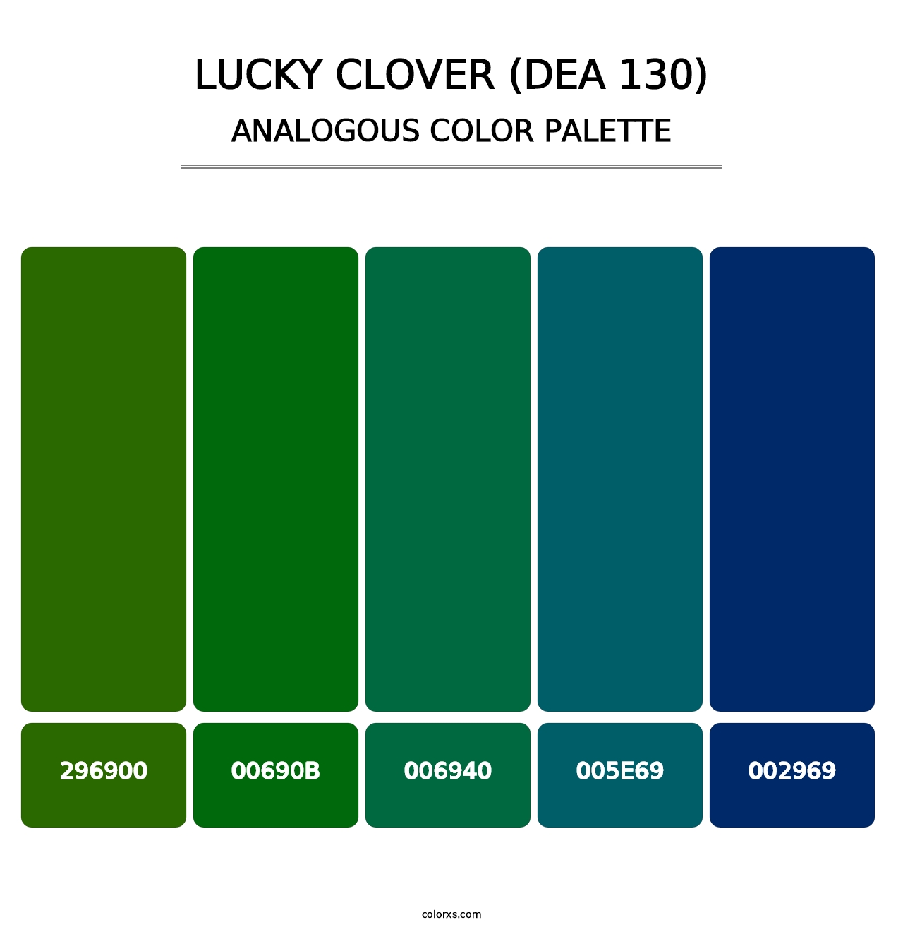 Lucky Clover (DEA 130) - Analogous Color Palette