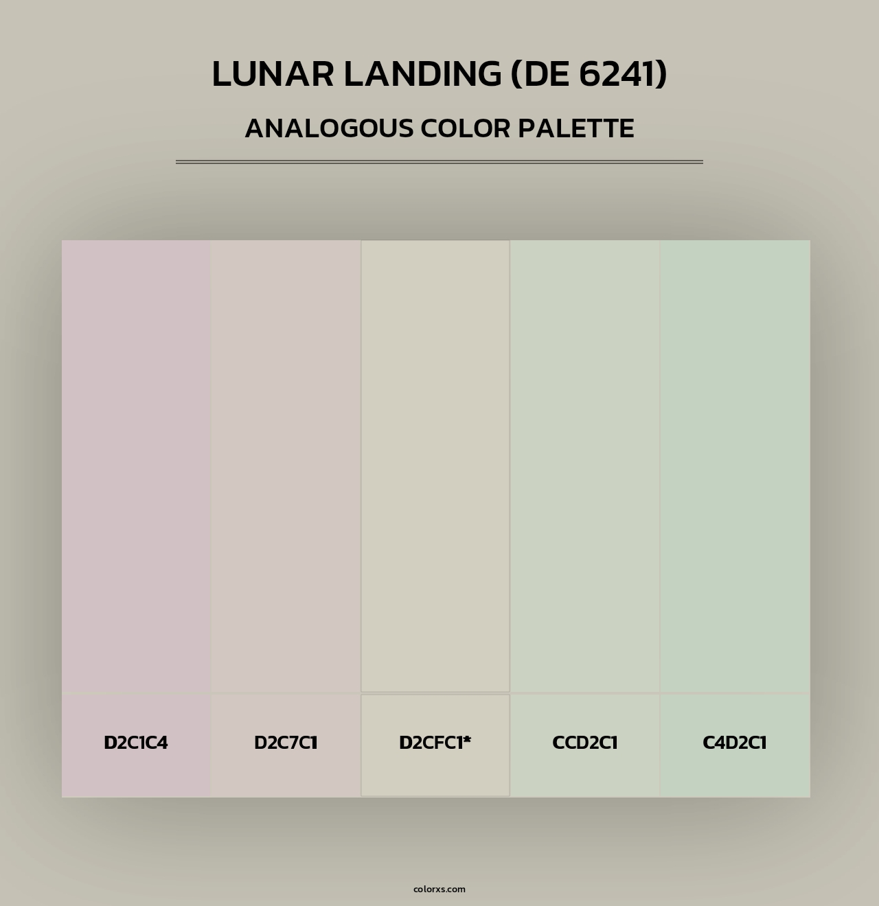 Lunar Landing (DE 6241) - Analogous Color Palette