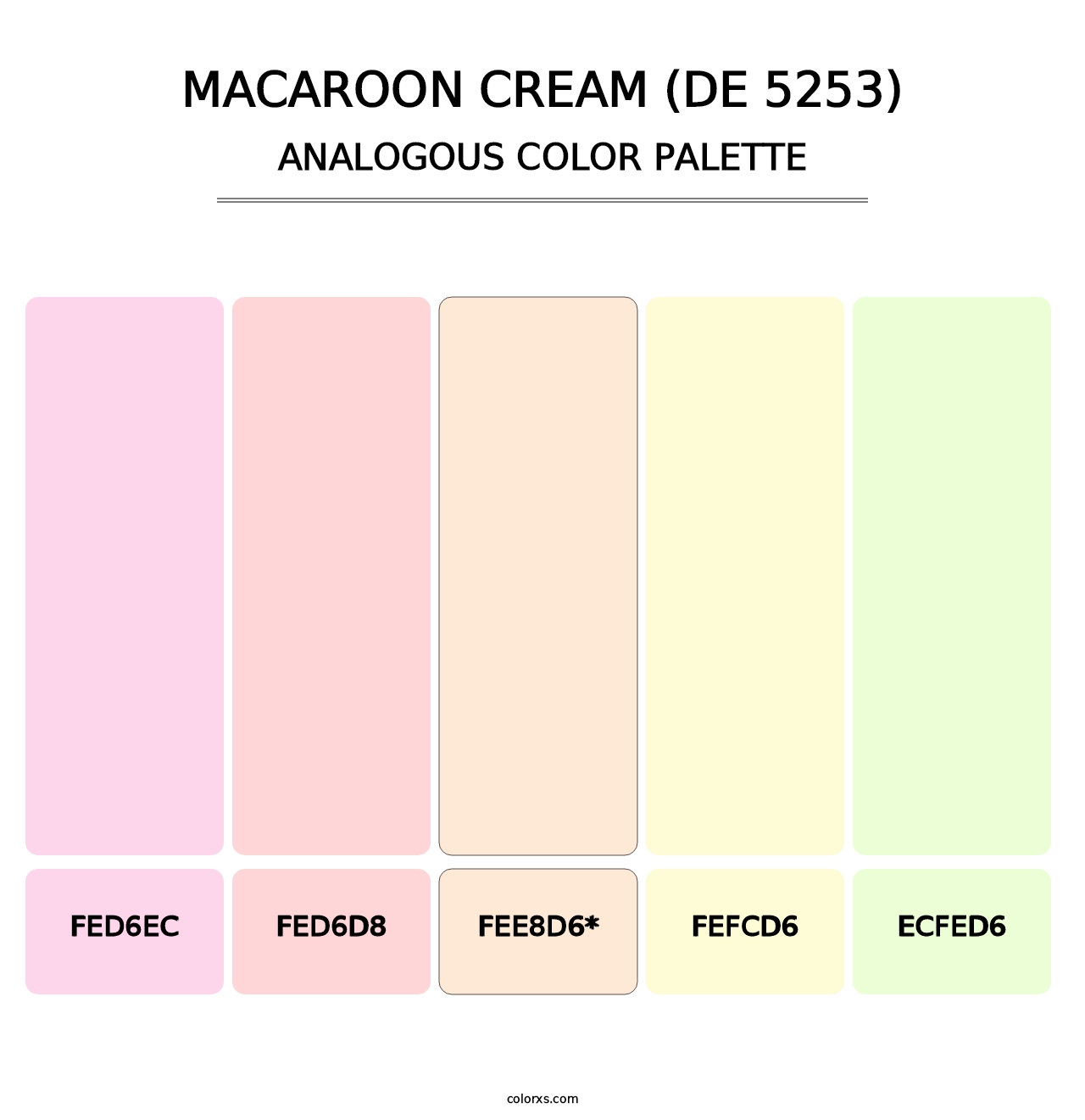 Macaroon Cream (DE 5253) - Analogous Color Palette