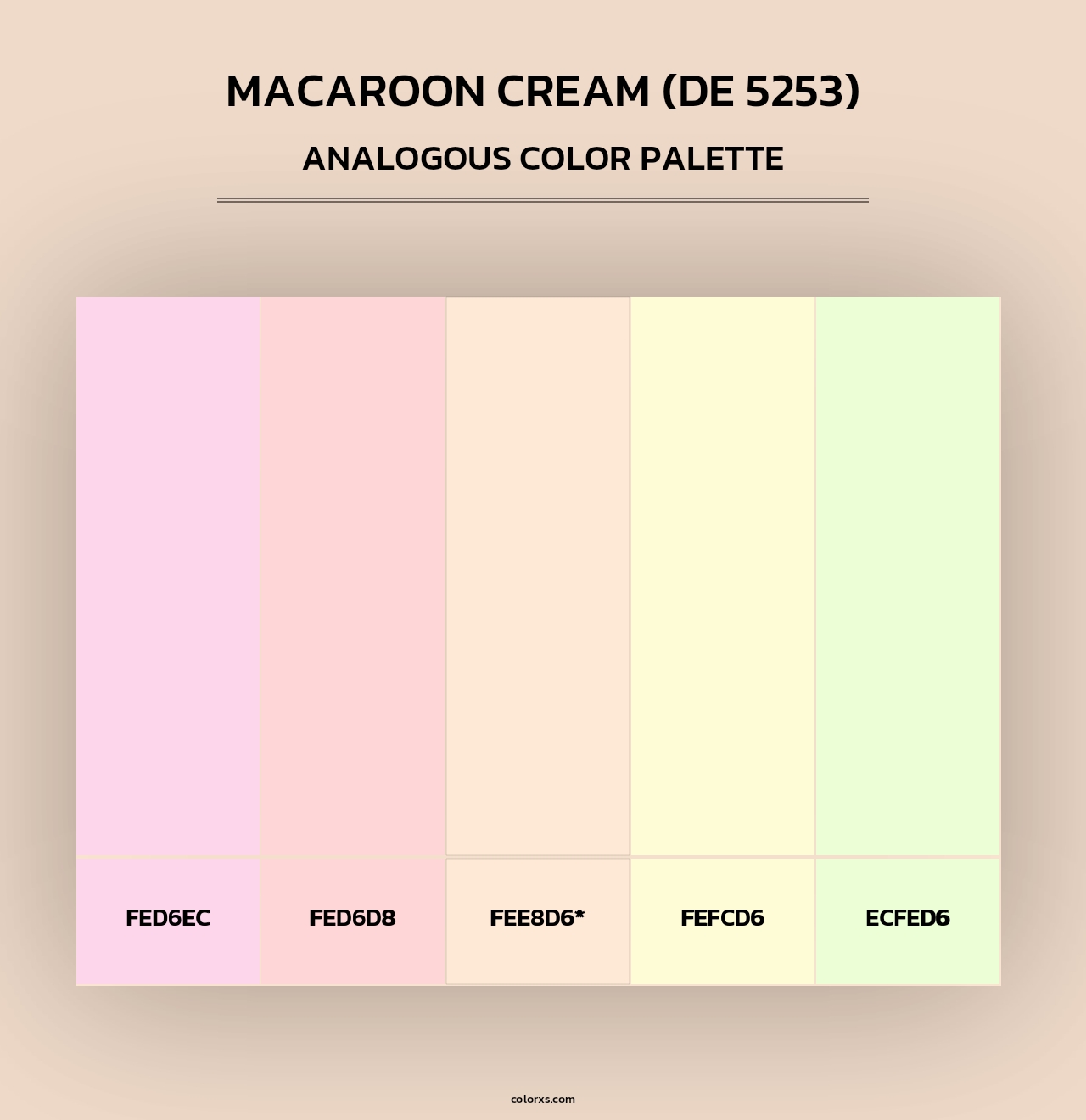 Macaroon Cream (DE 5253) - Analogous Color Palette