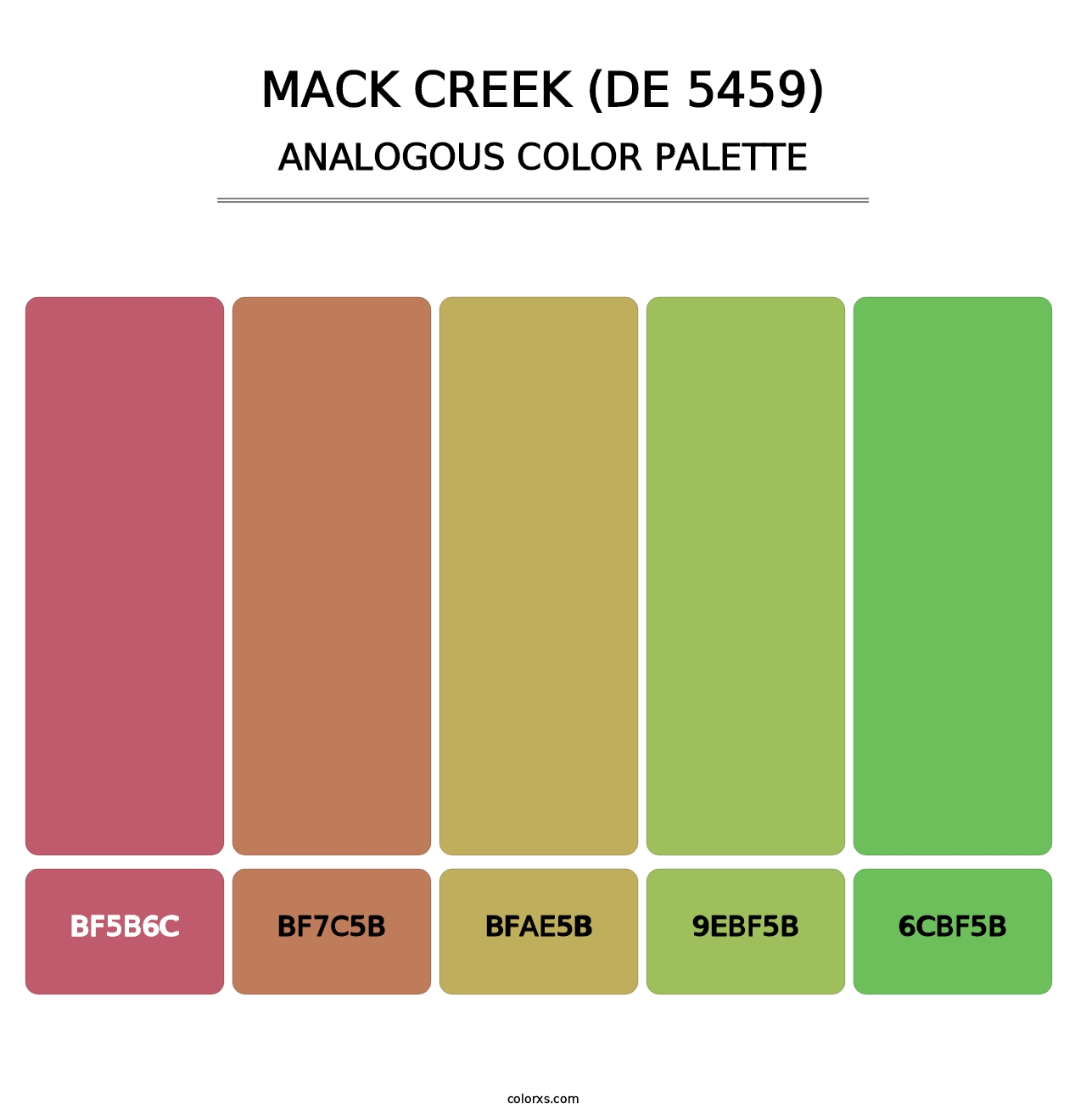 Mack Creek (DE 5459) - Analogous Color Palette