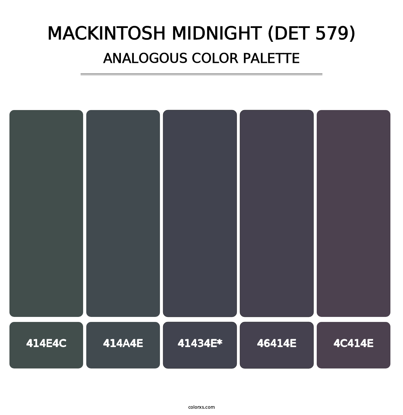 MacKintosh Midnight (DET 579) - Analogous Color Palette