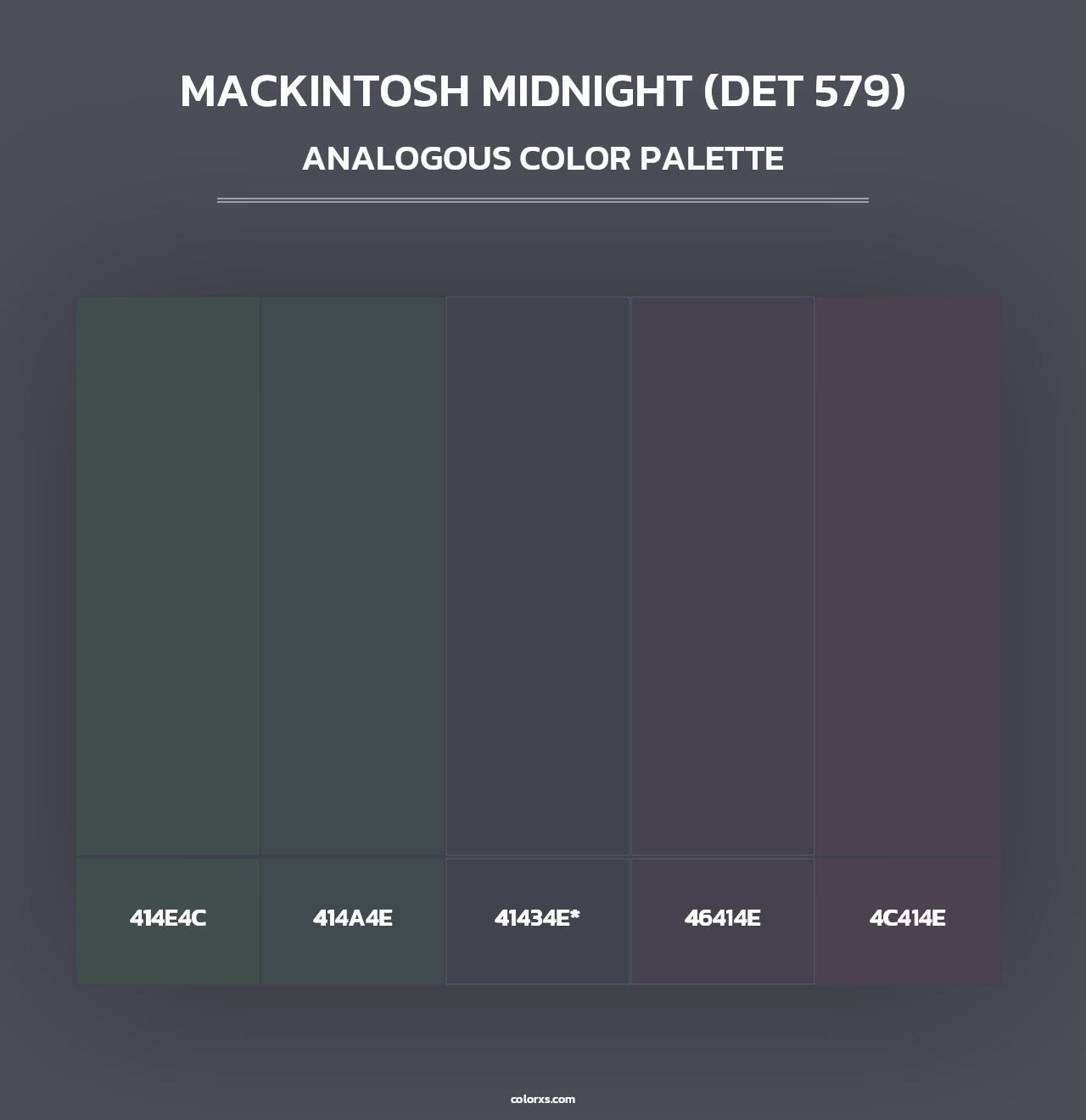 MacKintosh Midnight (DET 579) - Analogous Color Palette
