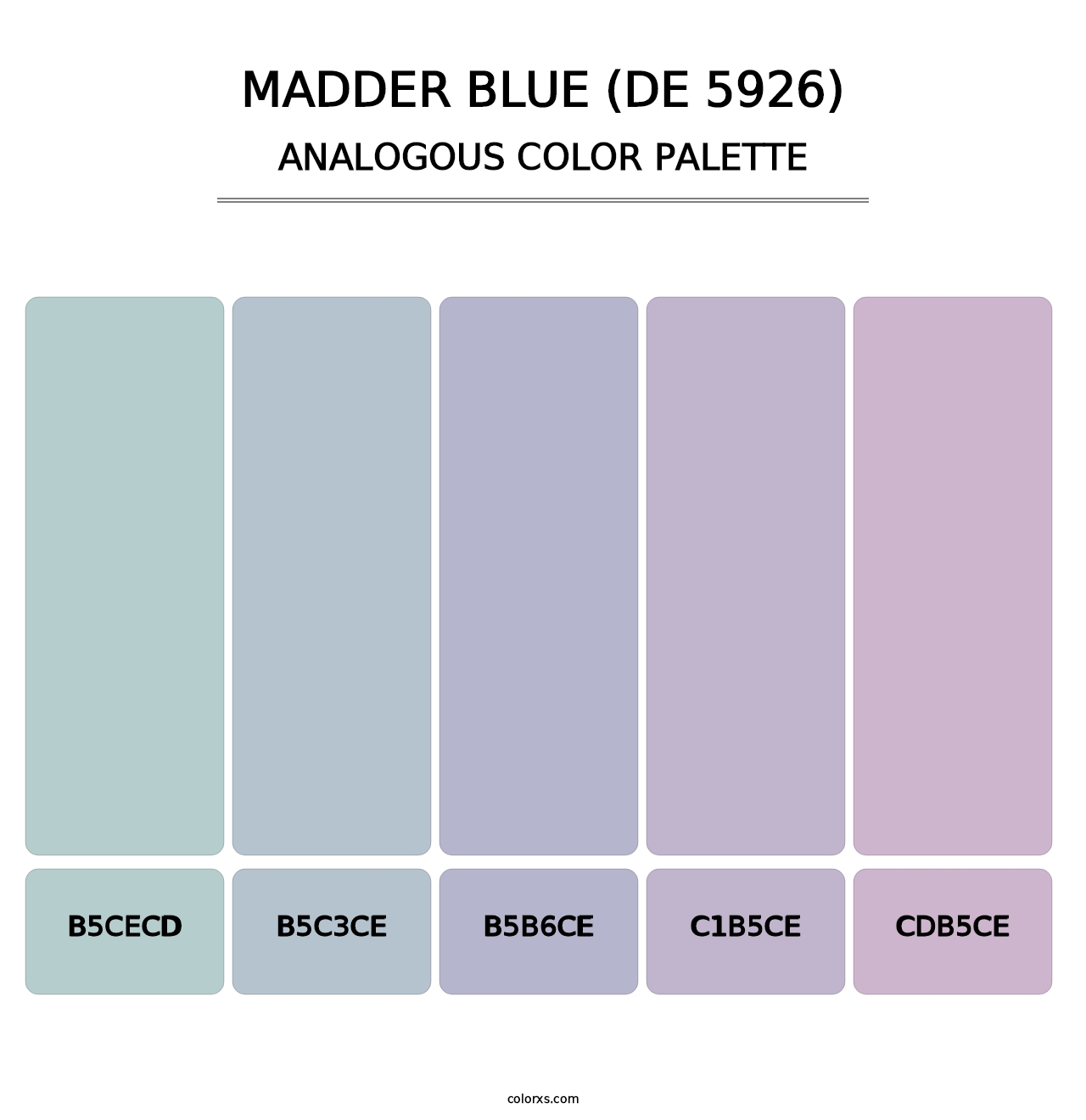 Madder Blue (DE 5926) - Analogous Color Palette