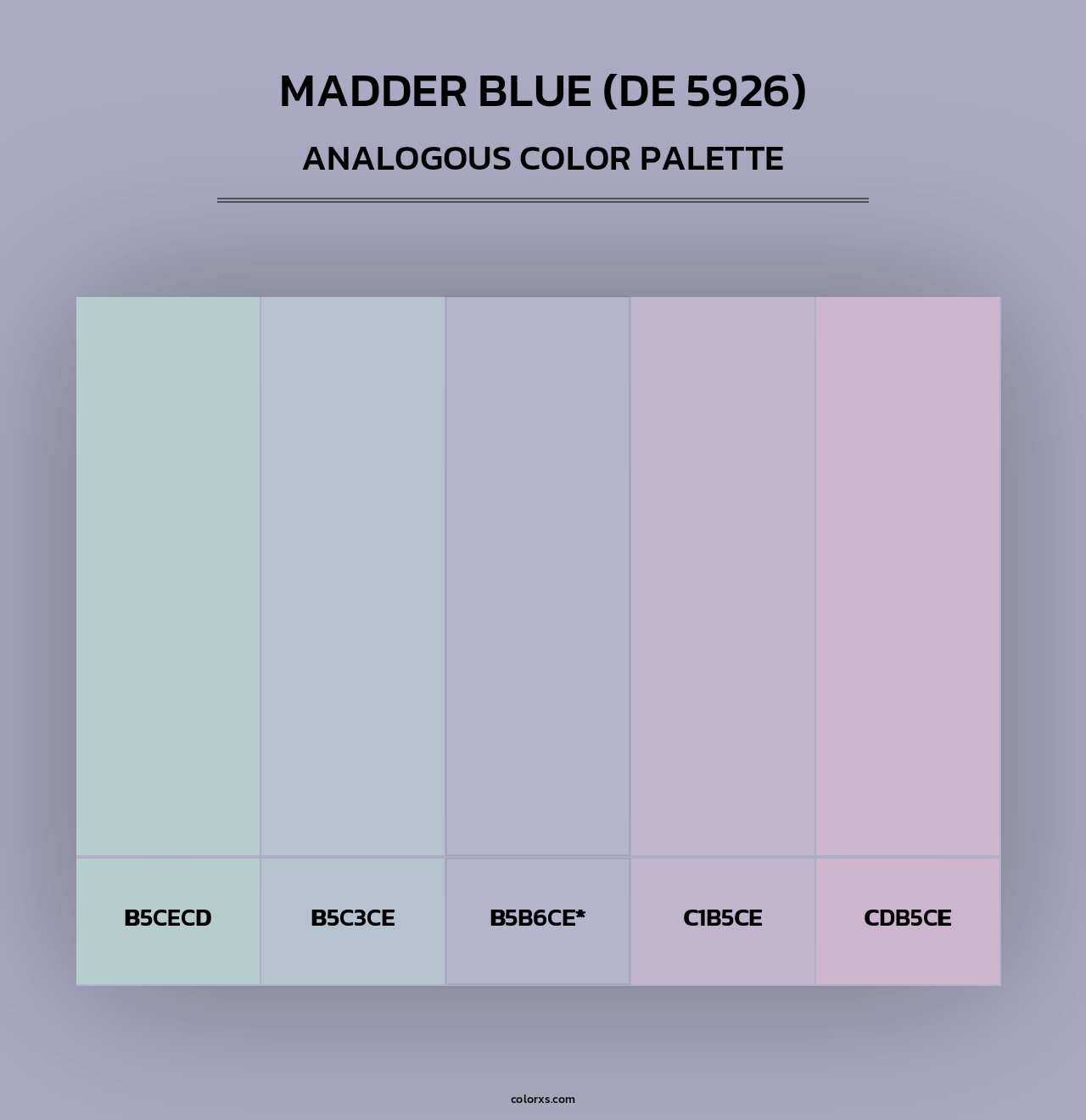 Madder Blue (DE 5926) - Analogous Color Palette