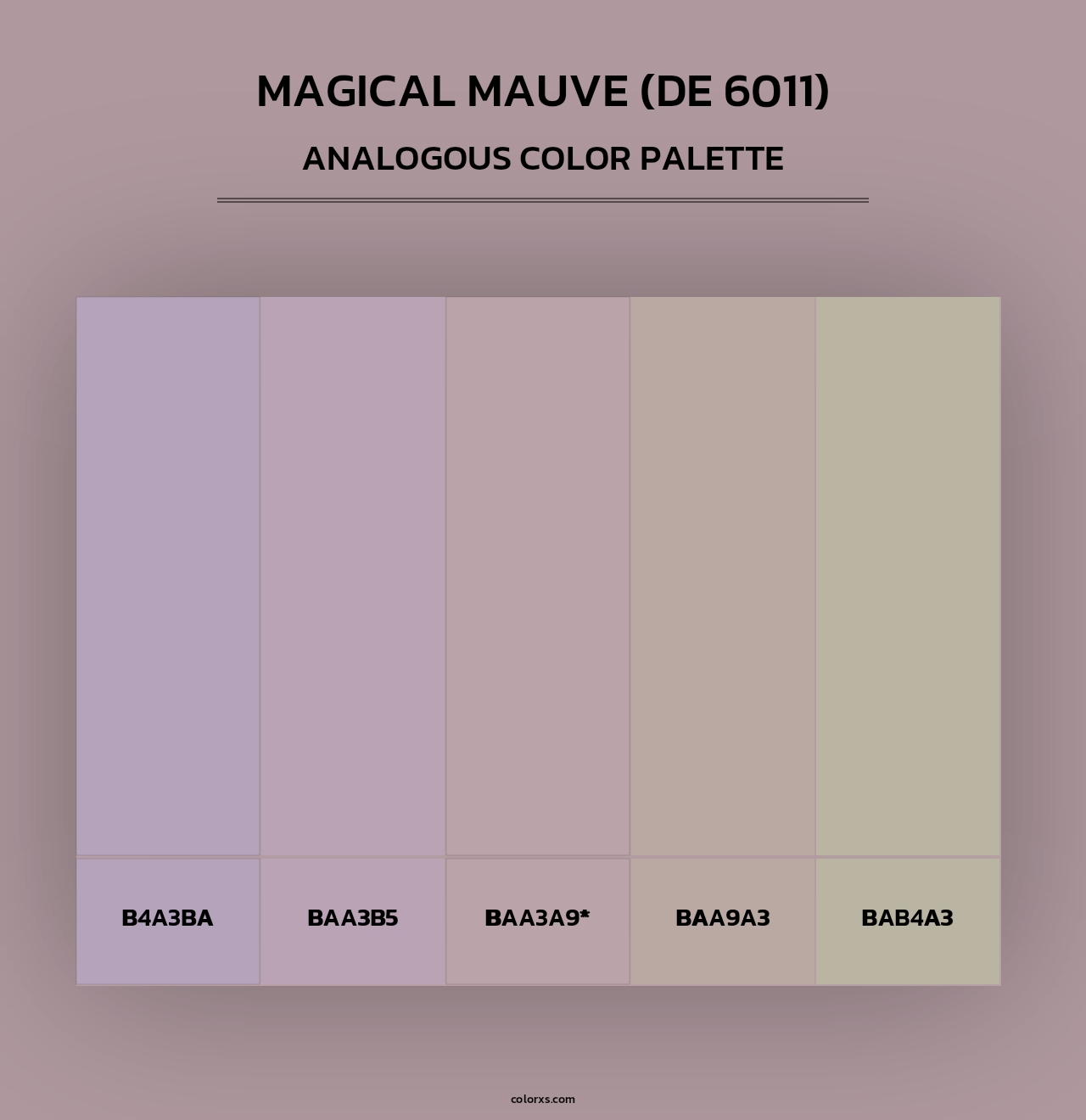 Magical Mauve (DE 6011) - Analogous Color Palette