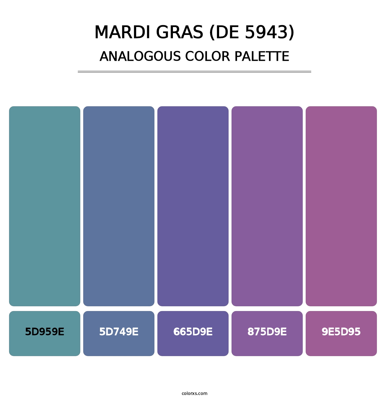 Mardi Gras (DE 5943) - Analogous Color Palette