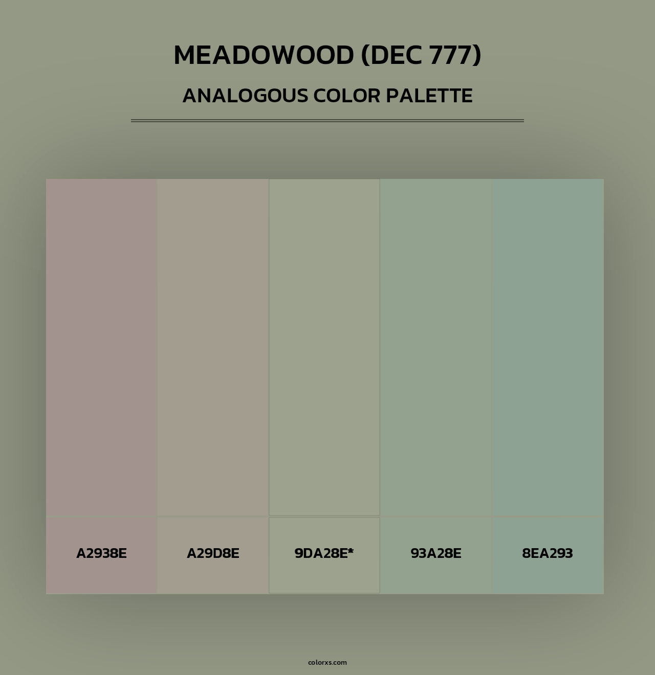 Meadowood (DEC 777) - Analogous Color Palette