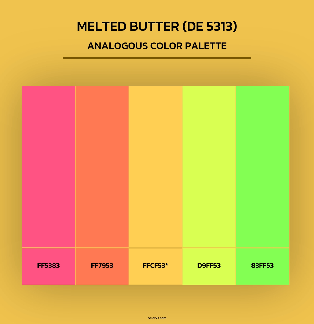 Melted Butter (DE 5313) - Analogous Color Palette