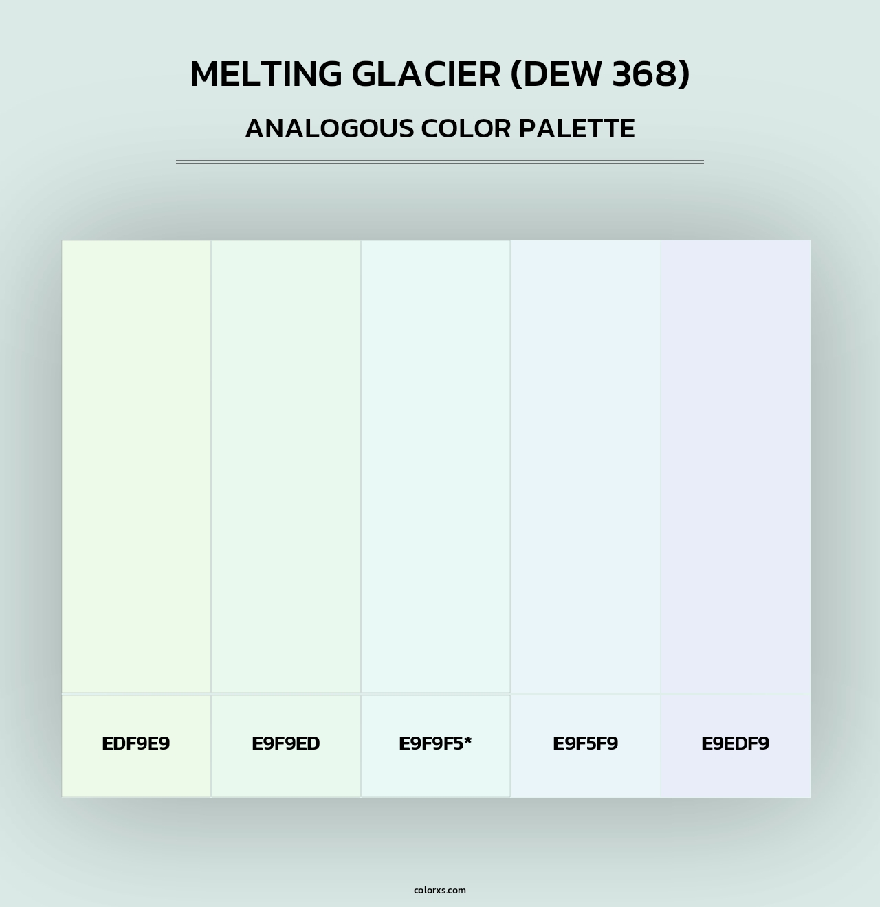 Melting Glacier (DEW 368) - Analogous Color Palette