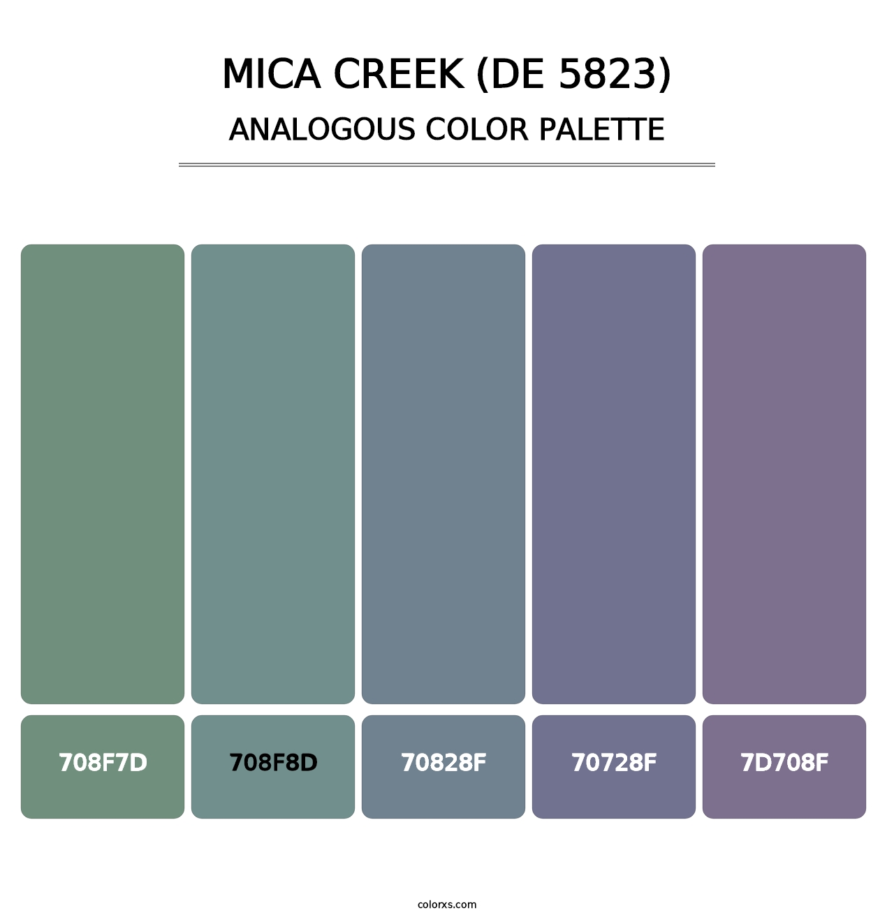Mica Creek (DE 5823) - Analogous Color Palette