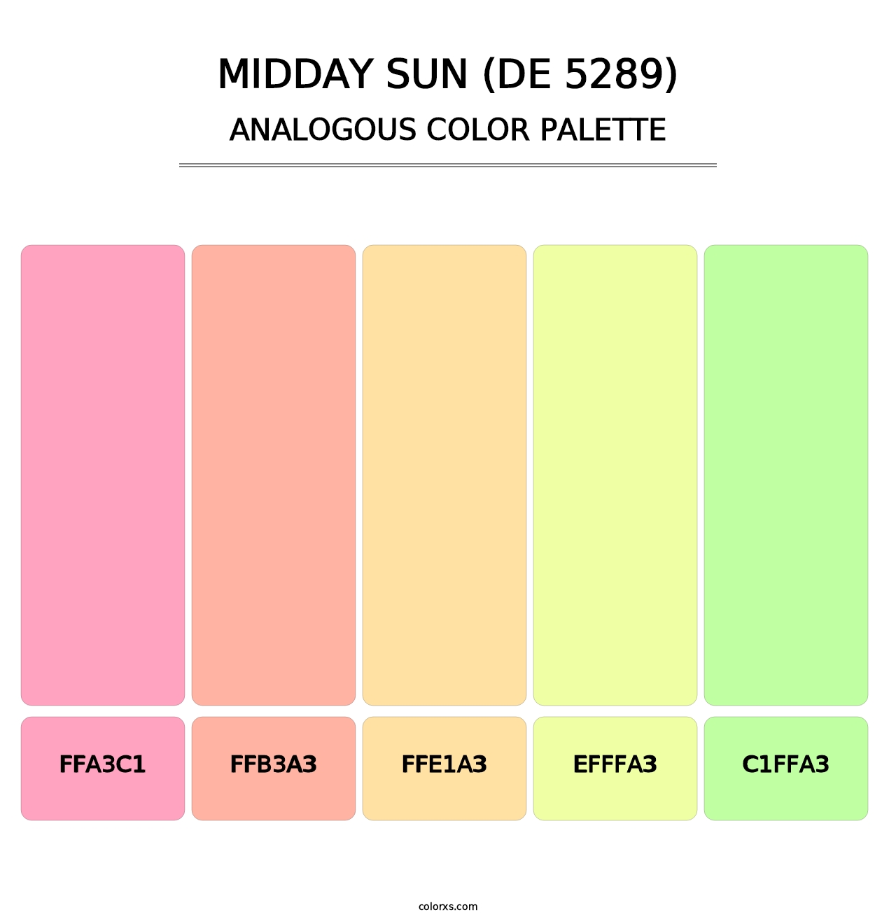 Midday Sun (DE 5289) - Analogous Color Palette