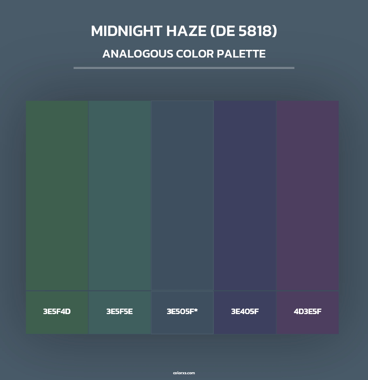 Midnight Haze (DE 5818) - Analogous Color Palette