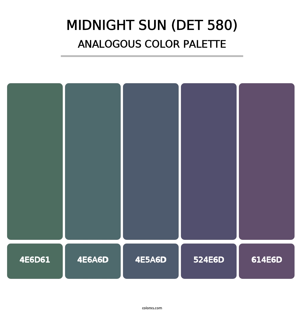 Midnight Sun (DET 580) - Analogous Color Palette