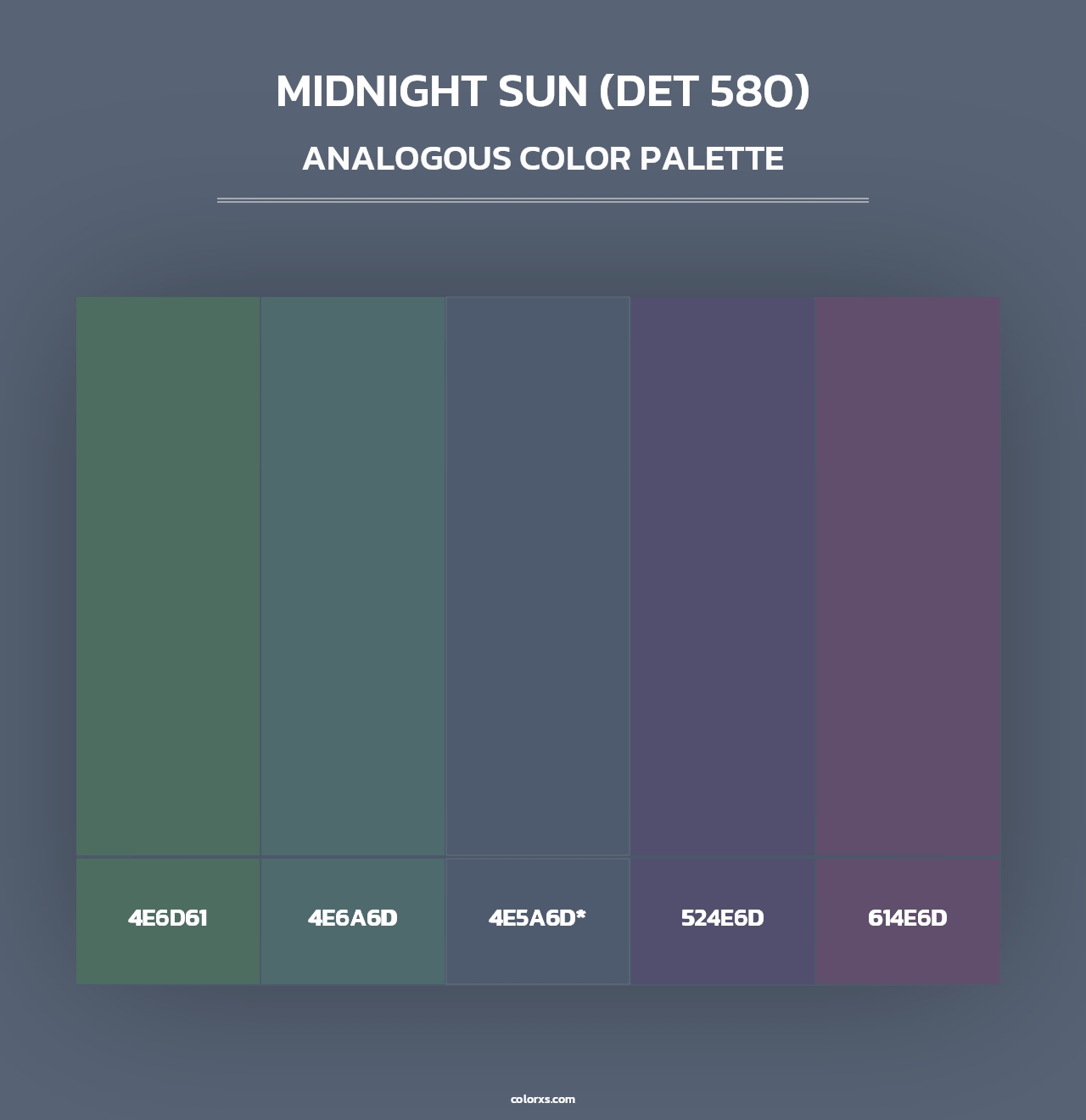 Midnight Sun (DET 580) - Analogous Color Palette