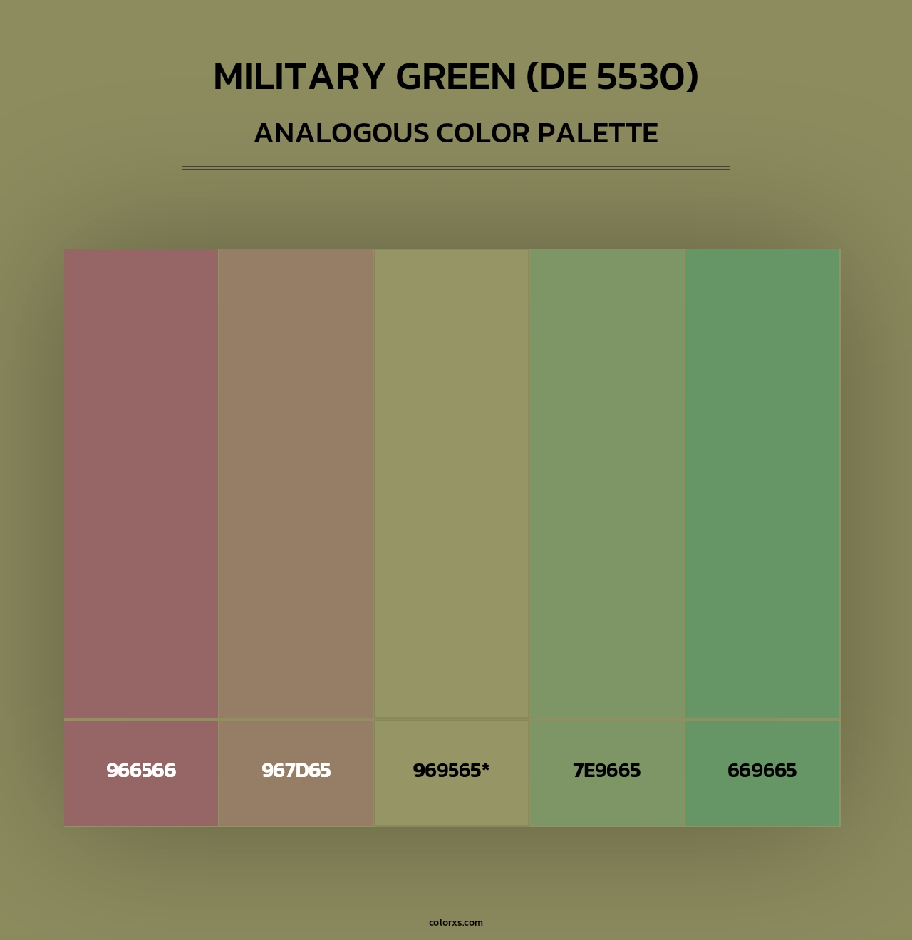 Military Green (DE 5530) - Analogous Color Palette