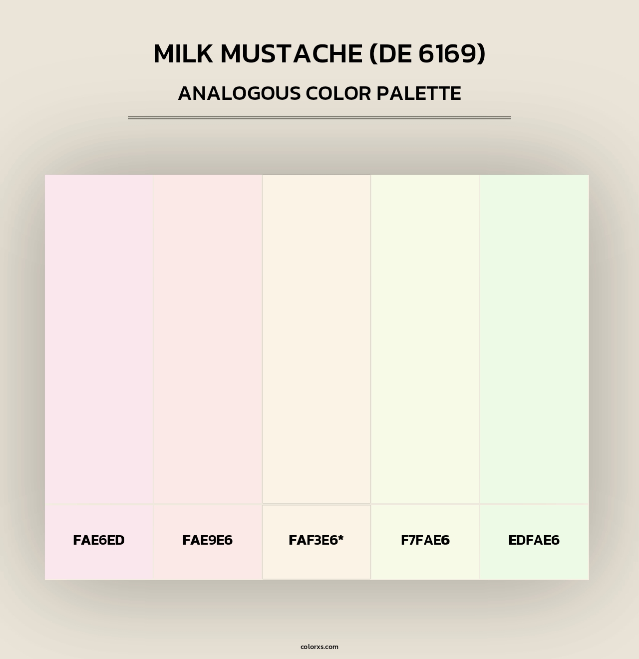 Milk Mustache (DE 6169) - Analogous Color Palette