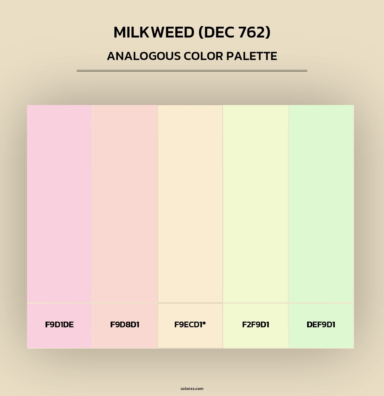 Milkweed (DEC 762) - Analogous Color Palette