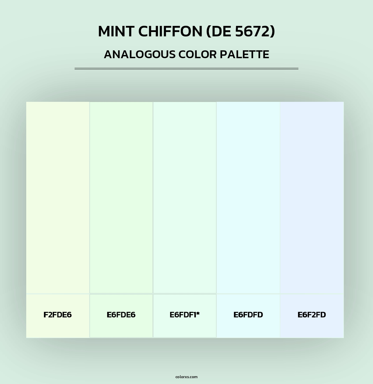 Mint Chiffon (DE 5672) - Analogous Color Palette