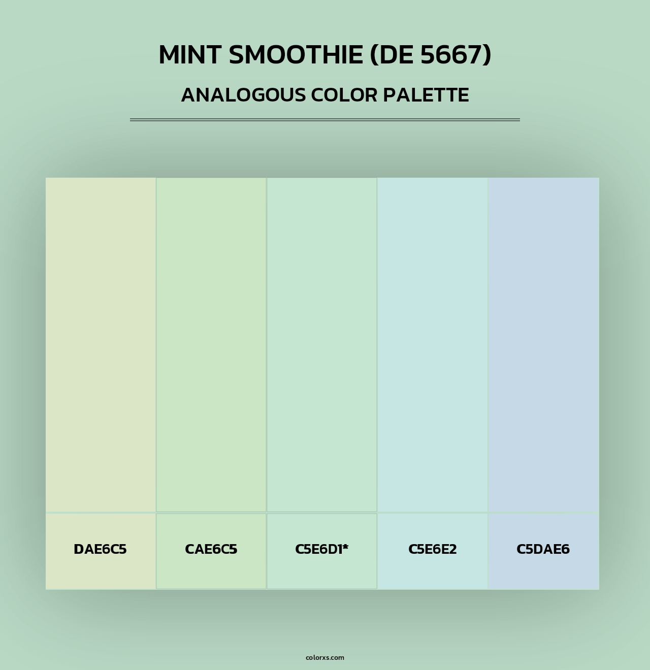 Mint Smoothie (DE 5667) - Analogous Color Palette