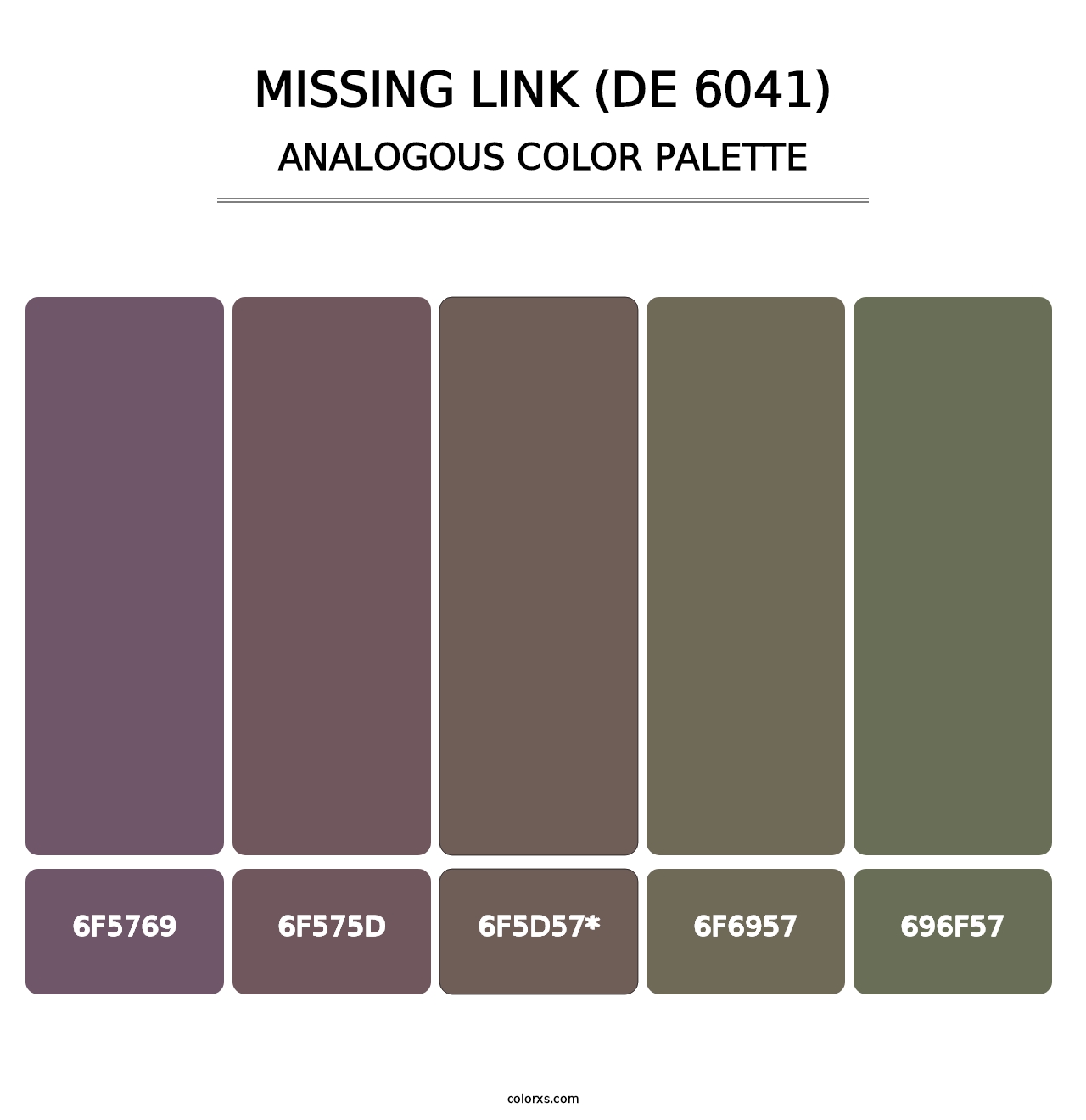 Missing Link (DE 6041) - Analogous Color Palette