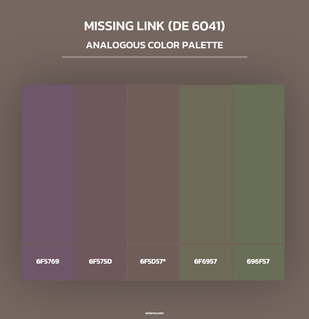 Missing Link (DE 6041) - Analogous Color Palette